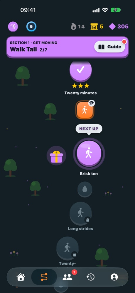 The path of lessons, unit by unit